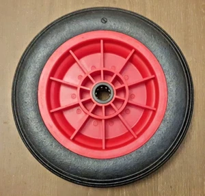 Heavy Duty Solid Rubber Puncture Proof Wheelbarrow Wheel w Bearing 330mm x 70mm. - Picture 1 of 2