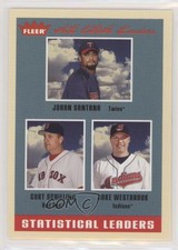 2005 Fleer Tradition Statistical Leaders Johan Santana Curt Schilling #1