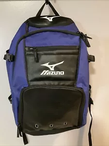 Mizuno Backpack Sport Bag Baseball/softball Black PurpleDurable Comfort - Picture 1 of 20