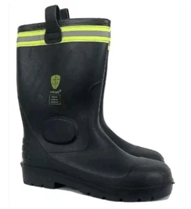 Safeguard Men's Rain Boots Reflective Hi Vis Thermo Lined Insulated Rubber Boots - Picture 1 of 7