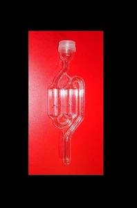 AIRLOCK 1 "S" DOUBLE BUBBLE TWIN AIR LOCK FOR BEER WINE MOONSHINERS FERMENTATION - Picture 1 of 5