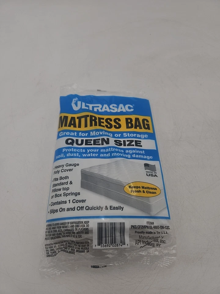  High Performance Queen Size Mattress 2.0 MIL (eq) Clear Cover Waterproof Bags  - Image 1 of 4