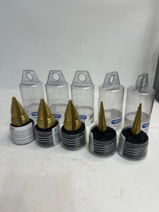 Champion Step Drill Bit Set – 5 Bits (3x 1/4–1-1/8”, 2x 1/8–1/2”) - Picture 1 of 5
