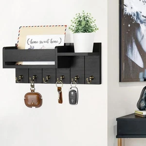 Key Holder Wall Mount Decorative Mail Organizer for Office Bedroom Entryway - Picture 1 of 7