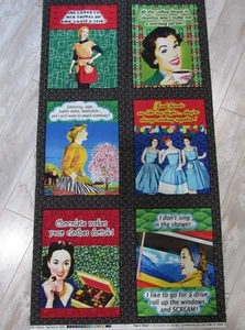 Moda KEEP IT SASSY Olive Sandwiches 6 Block Panel 1400 Retro Vintage Quilt Panel - Picture 1 of 4