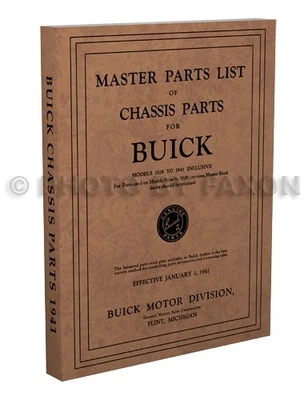 Libro de piezas mecánicas Buick 1941 1940 1939 1938 1937 1936 1935 catálogo de chasis Foto 1 de 4
