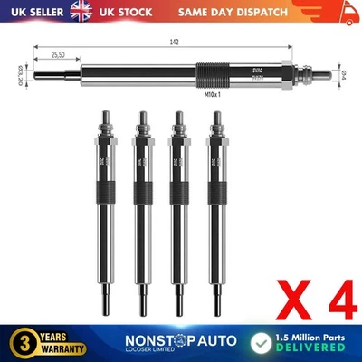 4X Glow Plugs For NISSAN Pathfinder III Qashqai X-Trail III 110651492R - Image 1 of 4
