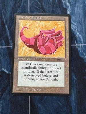 Sandals of Abdallah Arabian Nights MTG Magic The Gathering 1993 Dan Frazier NM - Image 1 of 2