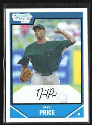 David Price 2007 Bowman Chrome Refractor #BDPP55 Tampa Bay Devil Rays - Image 1 of 2