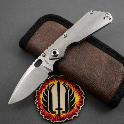 ¡NUEVO! Cuchillos Strider Performance SnG CC, contorneado Full Ti, hoja de punta de lanza S30V Foto 1 de 4