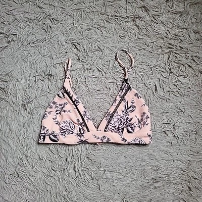 Top de Bikini Seafolly Love Bird Floral Reversible Rosa Claro Nadar Playa Piscina Foto 1 de 4