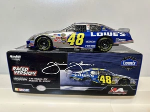 Jimmie Johnson #48 Lowe's Las Vegas 2007 carrera victoria 1:24 diecast autografiado - Imagen 1 de 17