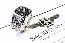 Men's Wedding Band With Black Diamonds By Sacred Angels