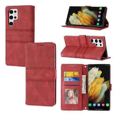For Samsung Galaxy A12 A15 A22 A24 A32 A42 A51 PU Leather Wallet Card Case Stand - Image 1 of 4