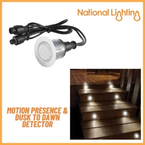 LED Decking Lights with PIR Motion & Dusk to Dawn Detector Outdoor Ground Lights - Picture 1 of 9