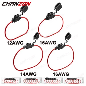 5pcs Auto Car Inline Fuse Holder ATC ATM 32V 12V 5V Tap Case Blow Waterproof Cap - Picture 1 of 13