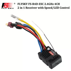 FLYSKY FS-R4D-ESC 2 in 1 Receiver Speed LED Control for FS-HW-G4P MG4 1/10 Truck - Picture 1 of 8