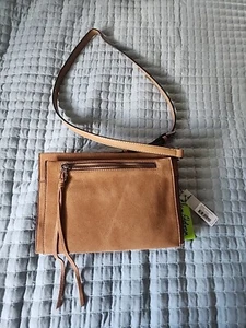 NWT Sam Edelman Womens Tan SUEDE Purse multiple Pocktes - Picture 1 of 16