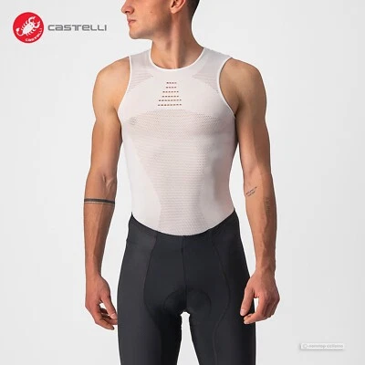NEW Castelli CORE SEAMLESS Sleeveless Cycling Base Layer : WHITE - Image 1 of 4