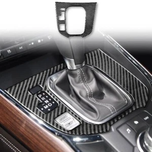 Cubierta de panel de cambio de marcha para consola de fibra de carbono real para Mazda CX-9 2016-2020 - Imagen 1 de 6