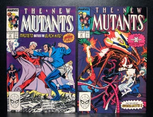 COMICS: Marvel: The New Mutants #74-75 (1989), 1st Magneto as the Grey King - Picture 1 of 1