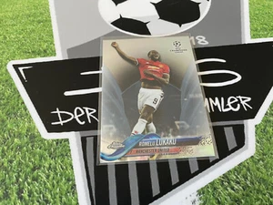 Topps Chrome Champions League 17/18 - Base Card Refractor Lukaku Man United - Picture 1 of 2