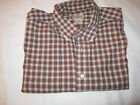 Preowned Men's Size Large L.L. Bean 100% Cotton Red Plaid Shirt