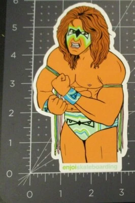 ENJOI SKATEBOARDING WWE wwf Ultimate Warrior STICKER skateboard decal Z