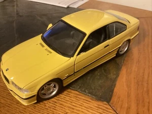 UT MODELS - BMW M3 COUPE (YELLOW) - 1/18 SCALE DIECAST 2 DOOR - Picture 1 of 8