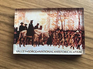 VTG Fridge Mag Valley Forge National Historical Park Encased In Plexyglass 3 X 2 - Picture 1 of 2