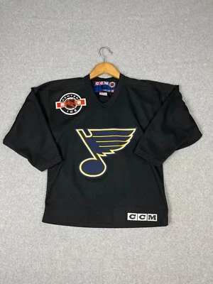 St Louis Blues Jersey Youth L/XL Black NHL Center Ice Hockey CCM Authentic - Image 1 of 4
