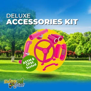 SWING SET STUFF DELUXE ACCESSORIES KIT PINK play fort accessory fun toy kid 0245 - Picture 1 of 12