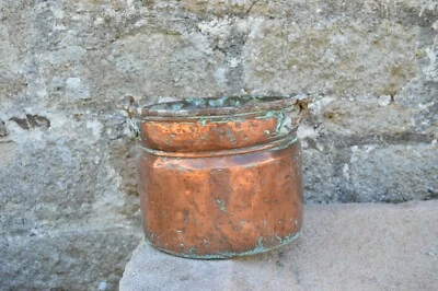 Ancien Seau en Cuivre Epoque XIXe Siècle Diamètre: 28cm - Photo 1/4
