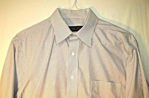 DONALD J TRUMP Signature Collection Dress Shirt 16.5/34-5 Purple Stripe Perfect8 - Picture 1 of 11