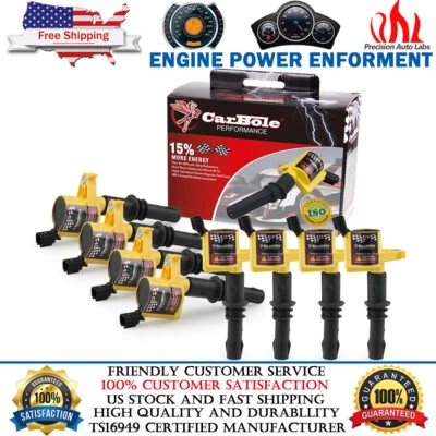 8x DG511 Ignition Coils For Ford F-150 F-250 F-350 2004 2005 2006 2007 2008 5.4L - Image 1 of 4