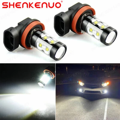 Faros antiniebla LED para Honda Accord 2006-2015 H11 6000 k blanco brillante Foto 1 de 4