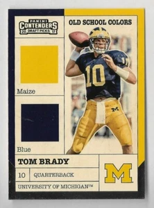 TOM BRADY 2017 CONTENDERS DRAFT PICKS OLD SCHOOL COLORS #20 MICHIGAN - Picture 1 of 2