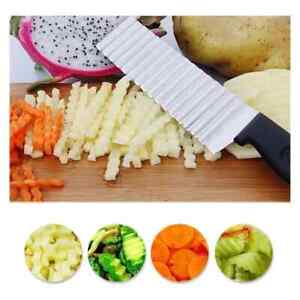 Stainless Steel Potato Chip Slicer Knife Wavy French Fry Cutter Knife Vegetable