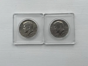 1776-1976 Unc. KENNEDY HALF DOLLAR  P & D Bicentennial Coins Lot of 2 in plastic - Picture 1 of 6