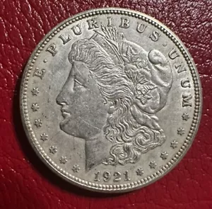 Dólar de plata Morgan 1921 D sin circular Micro D - Imagen 1 de 2