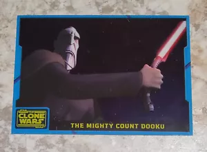 2008 Star Wars Clone Wars Inserto Cel Blu "Il Potente Conte Dooku" - Foto 1 di 2