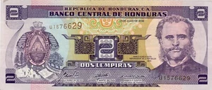 Billete Honduras 2 Lempira 2006 P80Af - Imagen 1 de 2