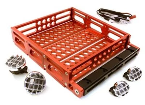 Realistic 1/10 Scale Alloy Luggage Tray 125x106x24mm with 4 LED Spot Light Set - Picture 1 of 1