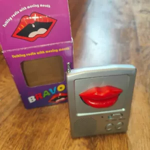 Vintage Collectible LIPS Talking Radio Moving Lips FM Working Boxed *video* - Picture 1 of 11