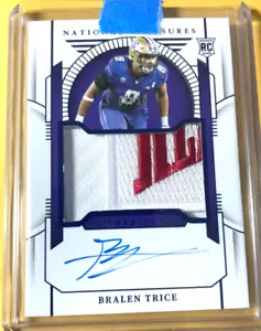 BRALEN TRICE 2024 NATIONAL TREASURES ROOKIE PATCH AUTOGRAPH AUTO #7/10 -FALCONS! - Bild 1 von 2