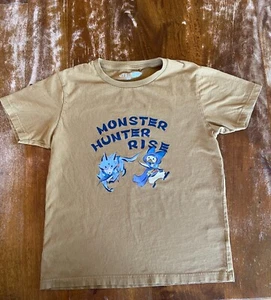 Uniqlo Monster Hunter Rise T-shirt kids size 11-12 mustard color - Picture 1 of 4