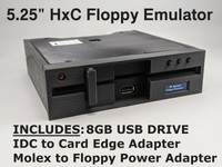 HxC Floppy Emulator - 5.25" Drive Replacement, w/ Pre-loaded USB, Adapters PC