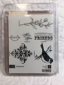 Stampin' Up! FRIENDS 24-7 Set di 6 francobolli non montati NUOVI - Foto 1 di 3