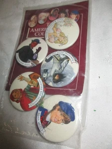 The American Girls Collection Pleasant Co. Book Pinback Buttons, NOS Set of 5 - Picture 1 of 2