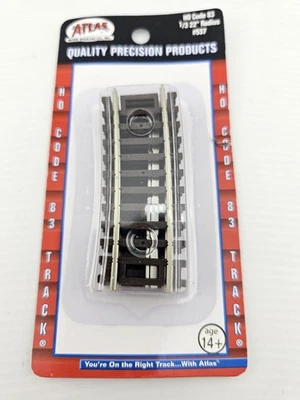 *READ Atlas HO Scale #537 Code 83 - 1/3 22" Radius 4 Pieces Nickel Silver BROWN - Image 1 of 3